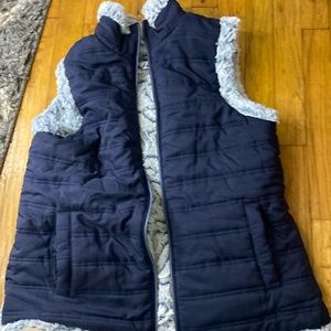 Blue vest with a light blue fur inside very comfy worn once